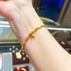 Elegant Adjustable Golden Bamboo Bracelet for Women - Modern Chinese Style, Versatile Sectioned Design