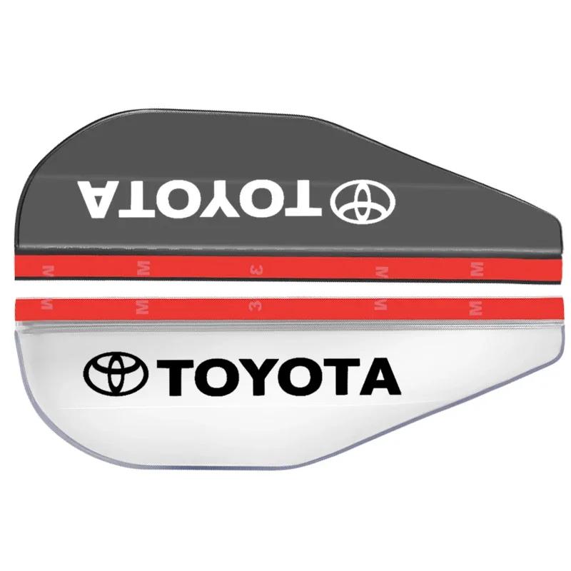 2Pcs Car Rear View Side Mirror Rain Board Eyebrow Sticker For Toyota Yaris Corolla Avensis Aygo Vitz Vios Yaris Mark-X Mirai