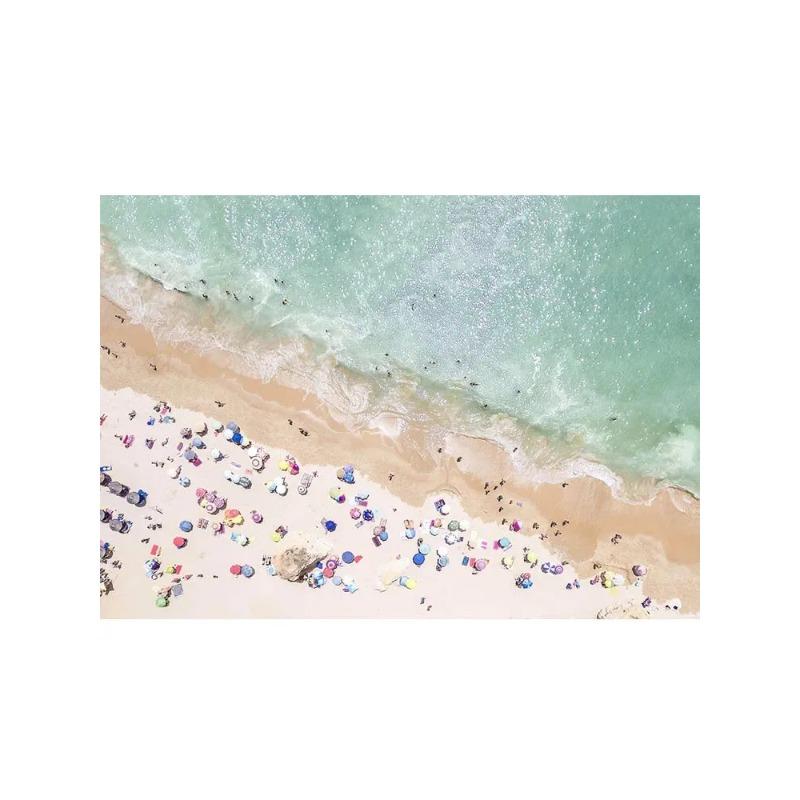 Pink Nordic Summer Holiday Travel Beach Surf Ocean Art Poster Canvas Painting Wall Art for Living Room Bedroom Home Decoration