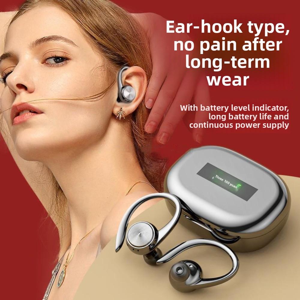 Digital Display Wireless Bluetooth Earphone Stereo Bluetooth Headset Listening Music