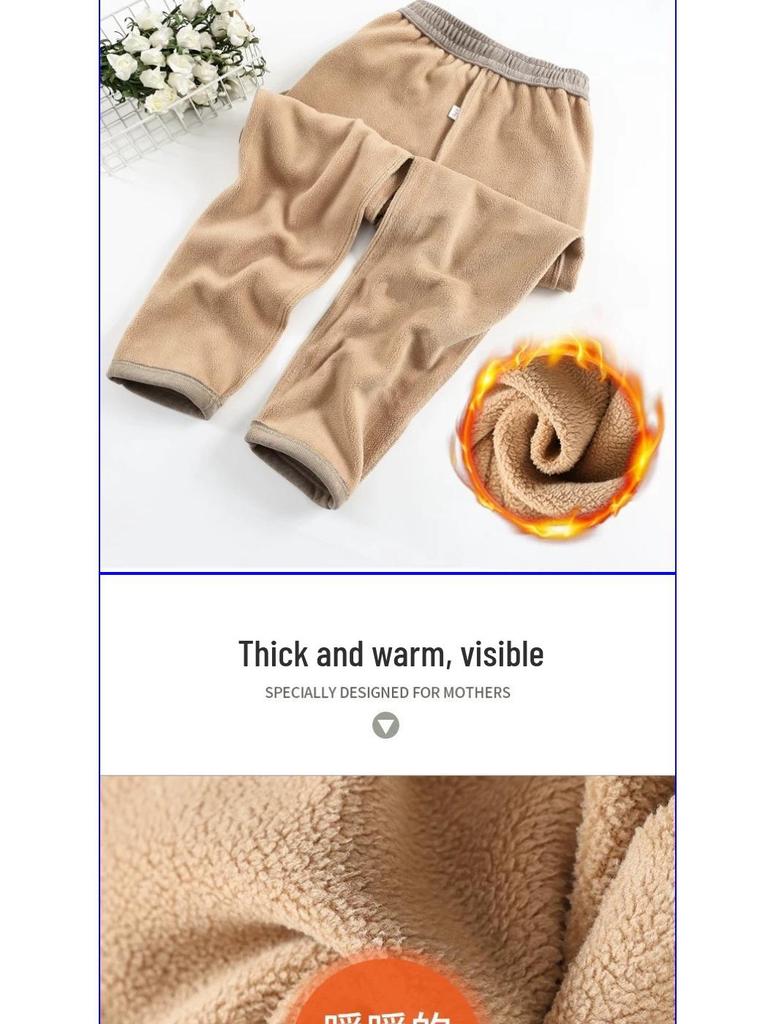 Women's Ultra-Thick Velvet-Lined Winter Casual Pants – Plus Size, Fashionable European Style