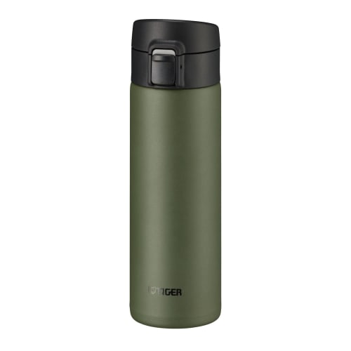 Tiger Thermos (TIGER) 480ml Water Bottle, Mug, One-Touch, Lightweight, Stainless Steel, Vacuum Insulated, Keeps Drinks Hot or Cold, Green, MKA-K048GK