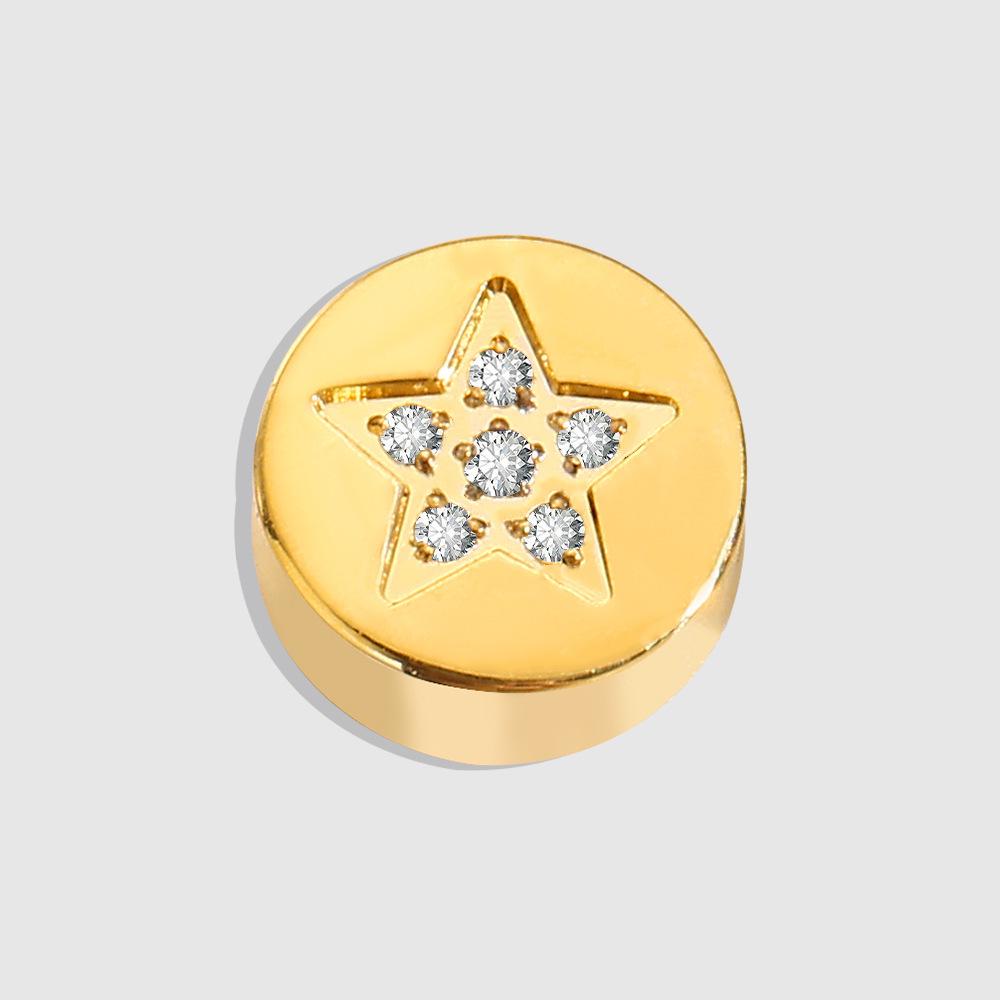 Gold Plated Stainless Steel Pendant - Personality Expression Pattern, European & American Style, DIY Jewelry Accessory