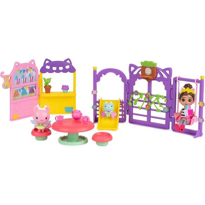 Cofanetto festa in giardino - GABBY'S DOLLHOUSE - Kitty Fairy - 3 personaggi - 18 pezzi - Accessori inclusi