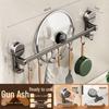 Xuan Yong No-Drill Kitchen Hanging Rod with Suction Hooks