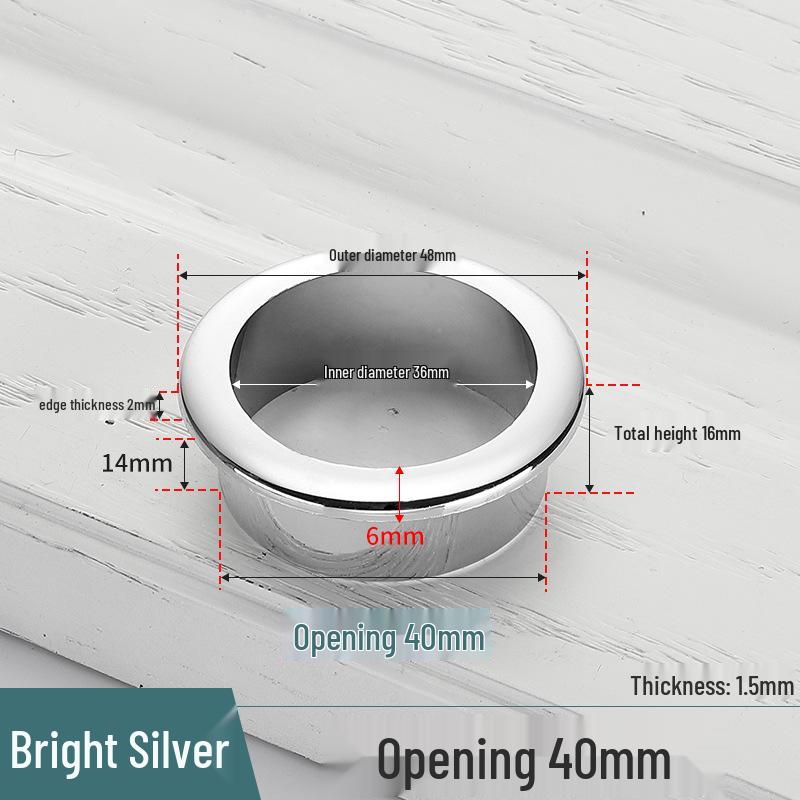Cable Management Desk Grommet - Decorative Cover and Ring for Computer Furniture