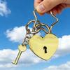 Practical Oversized Heart Lock Bag Charm With Star Clasp Stylish Bag Pendant Key Holder For Women Fashion Accessory