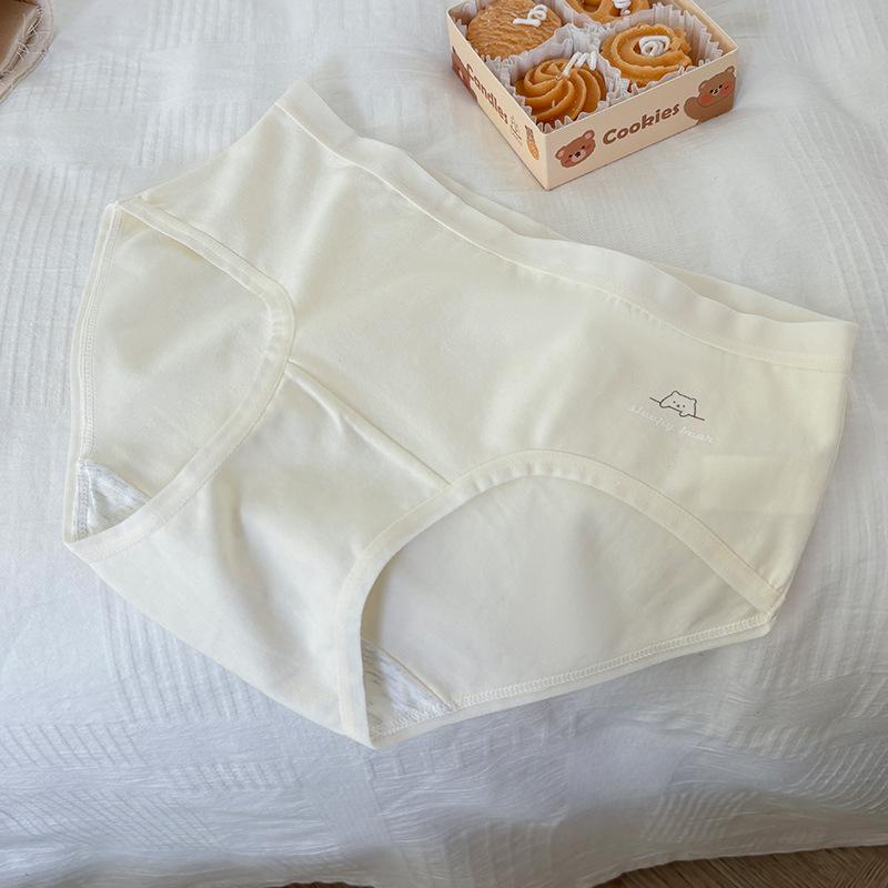 Morandi Color Pure Cotton Panties Breathable Antibacterial Hip Hugging Elastic Triangle Women’s Panties