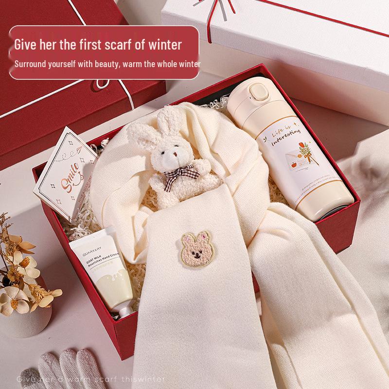 Valentine's Day Winter Scarf Gift Box for Her: Girlfriend or Best Friend