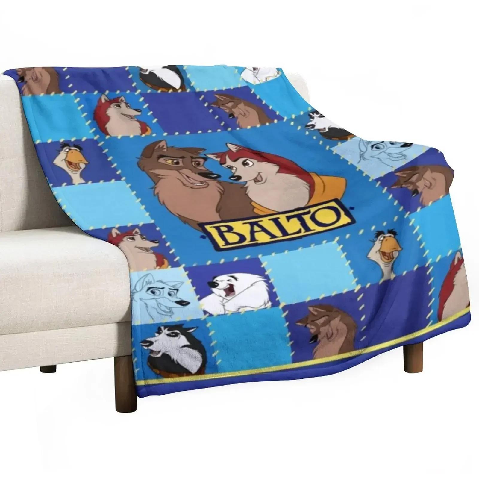 Vintage Balto raksta pleds Mīksts šerpas