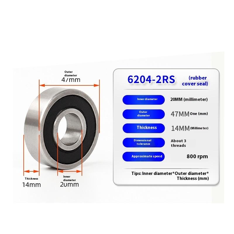 

2 шт. Хромована сталь Радіальні кулькові підшипники 6200 6201 6202 6203 6204 6205 6206 2Rs Rs 6200Rs 6201Rs 6202Rs 6206Rs Підшипник