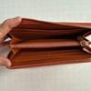 Used PRADA Saffiano Leather Long Wallet Round Zipper Brown