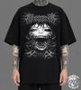 Death Metal T-Shirt, Gothic Grunge Oversized Black Tee, Dark Fantasy Monster Face Graphic Shirt, Junji Ito Style Horror Apparel, Y2K