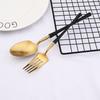 Black Gold Matte Cutlery Set 18/10 Stainless Steel Dinnerware Knife Fork Spoon Dinner Set Kitchen Flatware Tableware Set