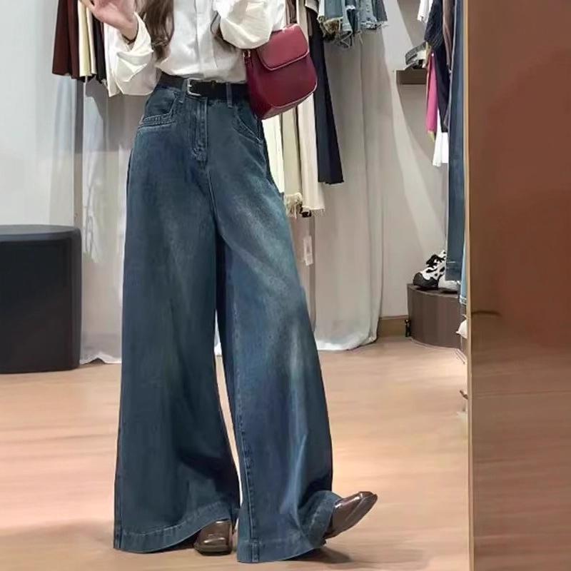 Women's Winter High-Waisted Wide-Leg Tummy-Covering Jeans