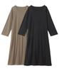 Nissen Room Set Long Greige Size M Pajama/Loungewear Tops, 3-Second Dress, 2-Piece (Cotton Blend, Sleeve), + Black,