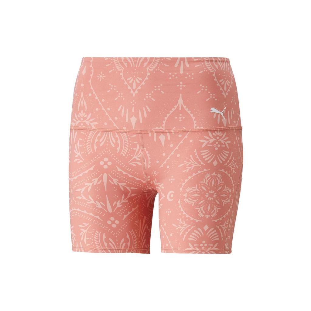 Puma Yoga Series Patterned Slim Fit Fitness Shorts Women Shorts Rose-Pink 521591-24