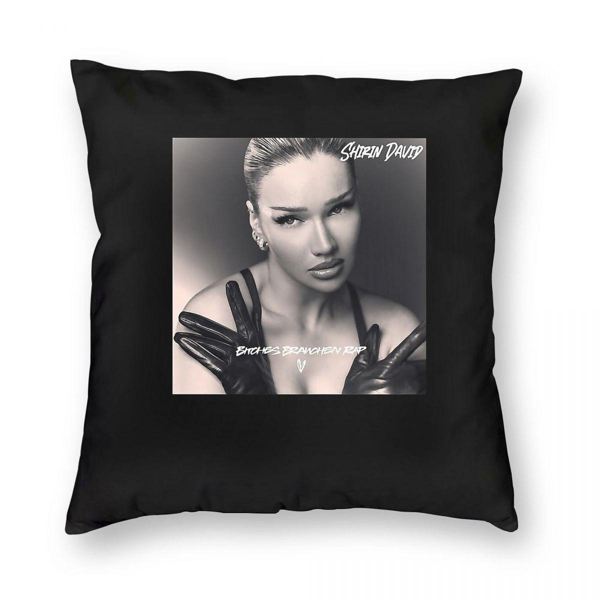 Shirin David BBR Album Pillowcase Polyester Linen Velvet Creative Zip Decor Car Cushion Cover 30x30cm