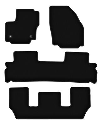 Μαύρα βελούδινα πατάκια BASIC για: Ford S-MAX MK1 FL 7 θέσεων (2012-2015)