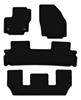 BASIC schwarze Velours-Fußmatten für: Ford Galaxy MK2 FL 7-Sitzer (2012-2015)