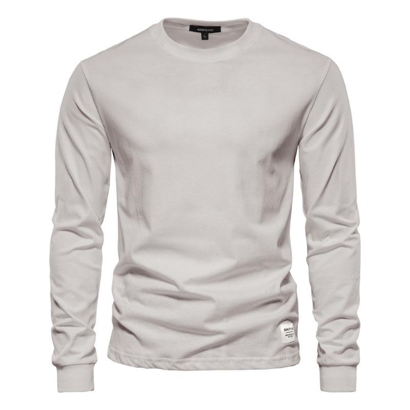Men’s Euro Fit Solid Long Sleeve Cotton T-Shirt