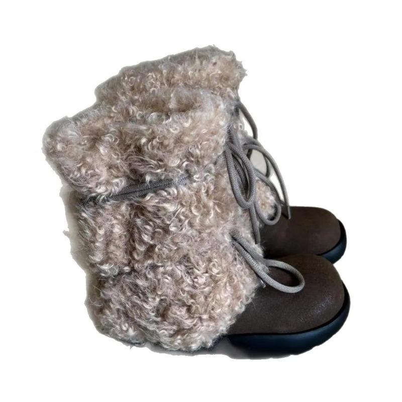 Autumn and Winter New Style Women's Snow Boots Thick-Soled Fleece-Lined Warm Ankle Boots Women's Cotton Shoes Winter