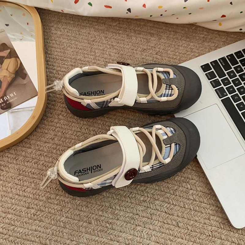 

Летние сетчатые полые сандалии, женские туфли на плоской подошве, новая пляжная обувь на мелком каблуке, удобная женская обувь на плоской подошве в стиле ретро 35 серый