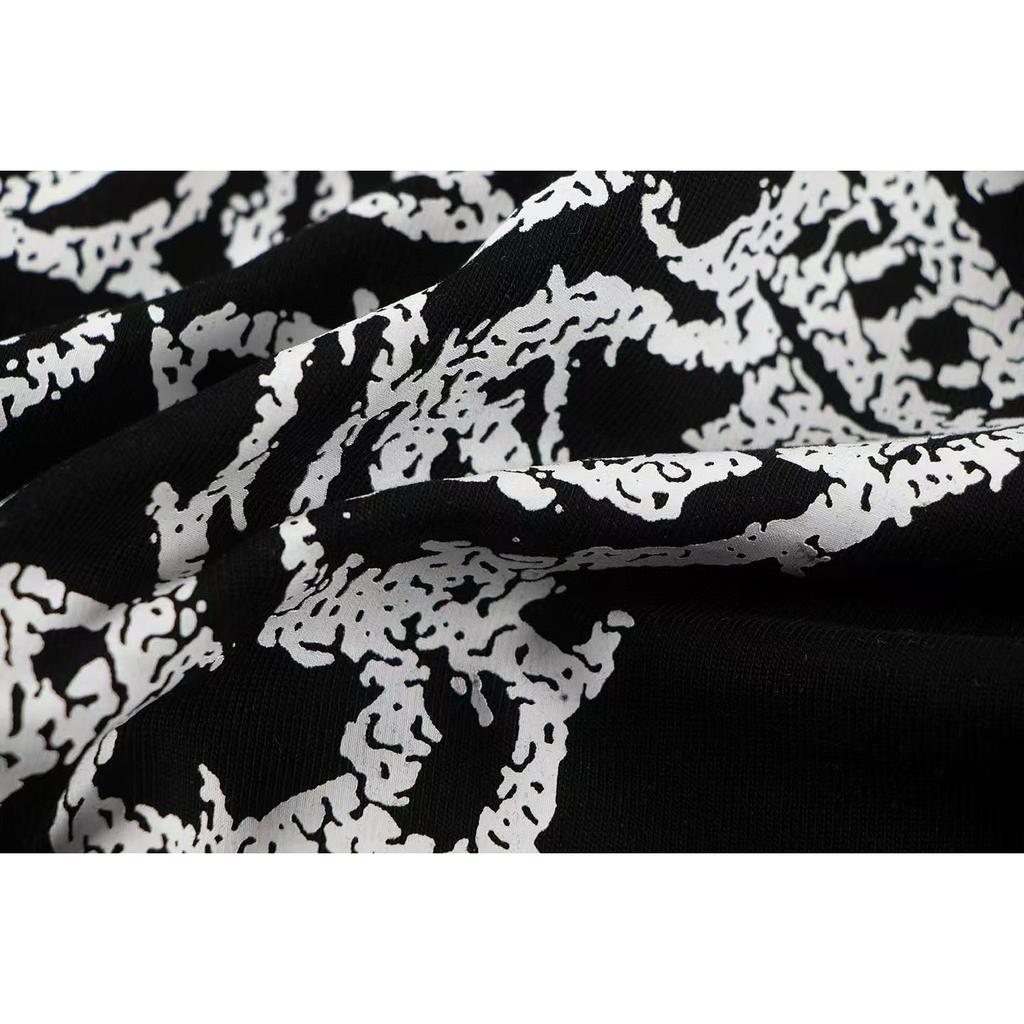 W344 CHROME HEARTS 2025 Verano Nueva Camiseta de Algodón de Alta Calidad con Cuello Redondo Suelta de Talla Grande para Hombre y Mujer Camiseta para Pareja