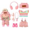 Ruokey Doll Clothes Rainbow Rabbit Costume Set 15cm/17cm Plush Toy Outfit Accessories for Dress Up and DIY