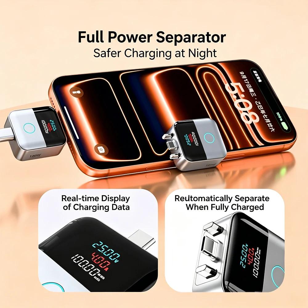 140W Full Charge Auto Disconnect Charging Separator Real-time Power-off Detector Battery Protection Charger Adapter
