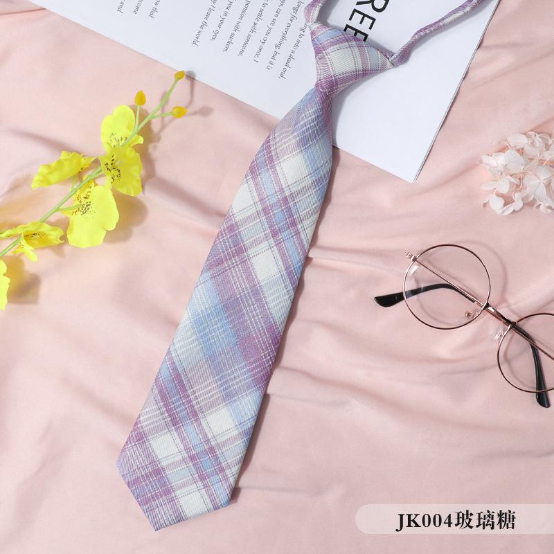 Jk Japonský kostkovaný Černý motýlek Obojkový provázek Dámská kravata Kolejní styl Streamer Motýlek Koš Ins Námořnický oblek