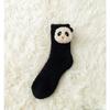 New Non-shedding Coral Fleece Three-dimensional Cartoon Medium Tube Warm and Fleece Home Towel Women's Socks