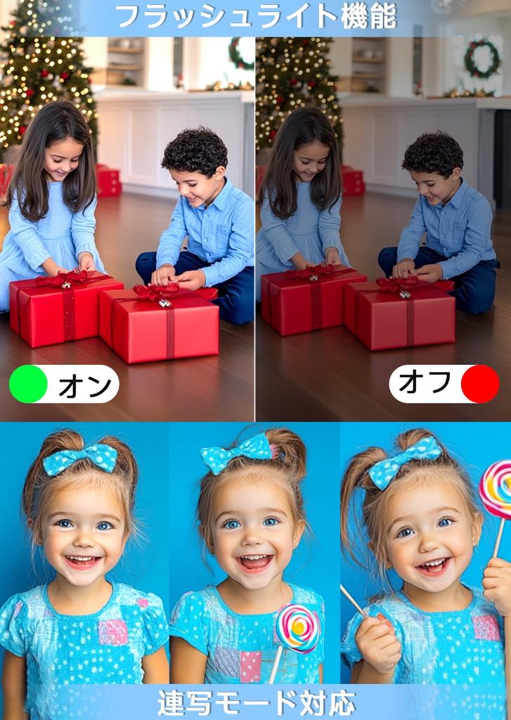 4K 64MP 30FPS Digital Camera with 64GB TF Selfie 18X Digital IPS AF Rechargeable YouTube Camera for Webcam for New Japanese Instruction 2 Spare White