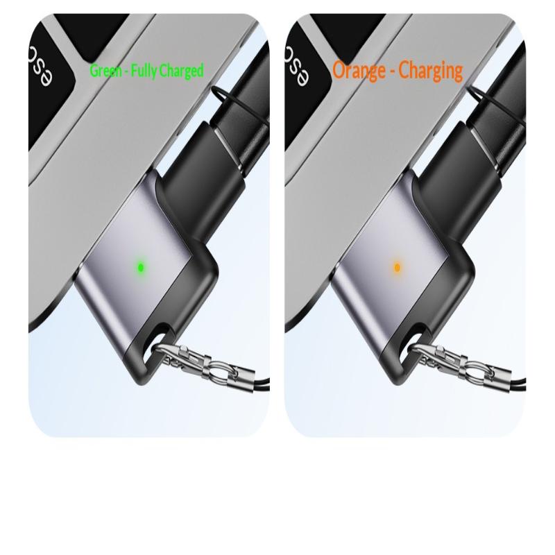 100W For Magsafe3 Side-Bend Magnetic Fast Charging Adapter Compatible With Air Pro M1 M2 M3 M4 M5 Pd Type-C To Magsafe3
