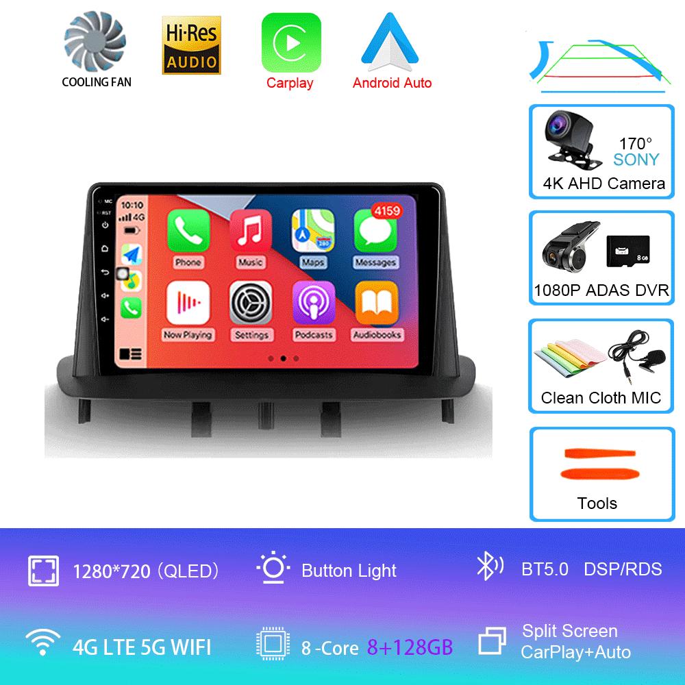 Android 14 Video Player  Car Radio For Renault Megane 3 2008 - 2014 Multimedia Navigation GPS No 2din 2 Din Dvd