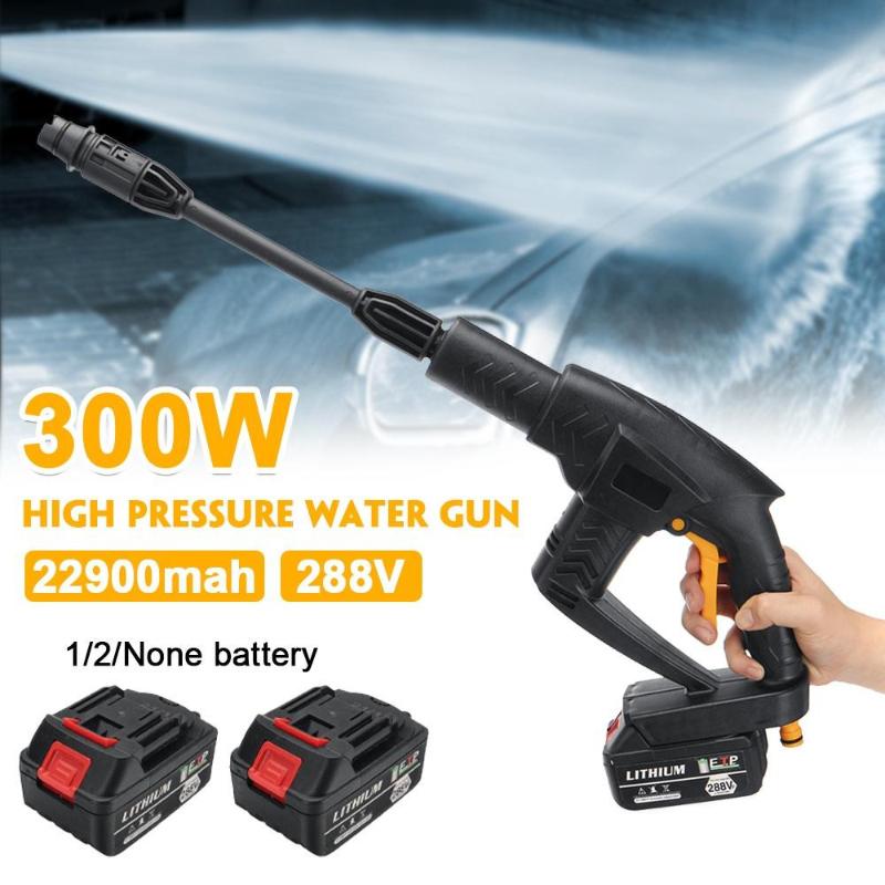288VF 300W 21V Portable Electric Car Washer Water Pump W/ 1pc/2pcs Battery Alsao Adapted To Battery High Pressure Water Guns 1 x battery