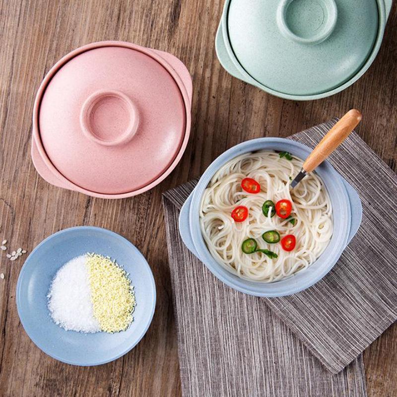 Instant Noodle Bowls With Lids Soup Hot Rice Bowls Students Food Container
