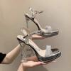 Fashion Rhinestones Wedge With Platform Waterproof Ladies Shoes Vip Summer 2025 Comfortable Women's Sandals Luxury Designer Sandal Sales