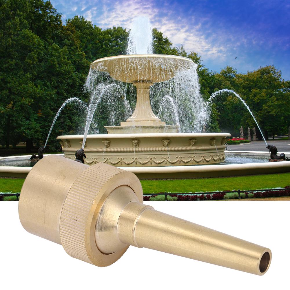 G1in DN25 Copper Multi Direction Straight Fountain Nozzle Fountain Spray Head for Pond Landscaping