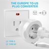 1 Pack an to US Plug Adapter, EU to US Adapter,  to  Travel Co