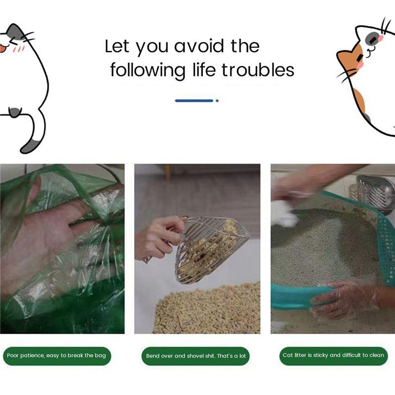 T02C!Litter Box Liners Compatible With Petx Scoopfree Self-Cleaning Box 20 Count Drawstring Cat Litter Waste Bags For Tray Durab
