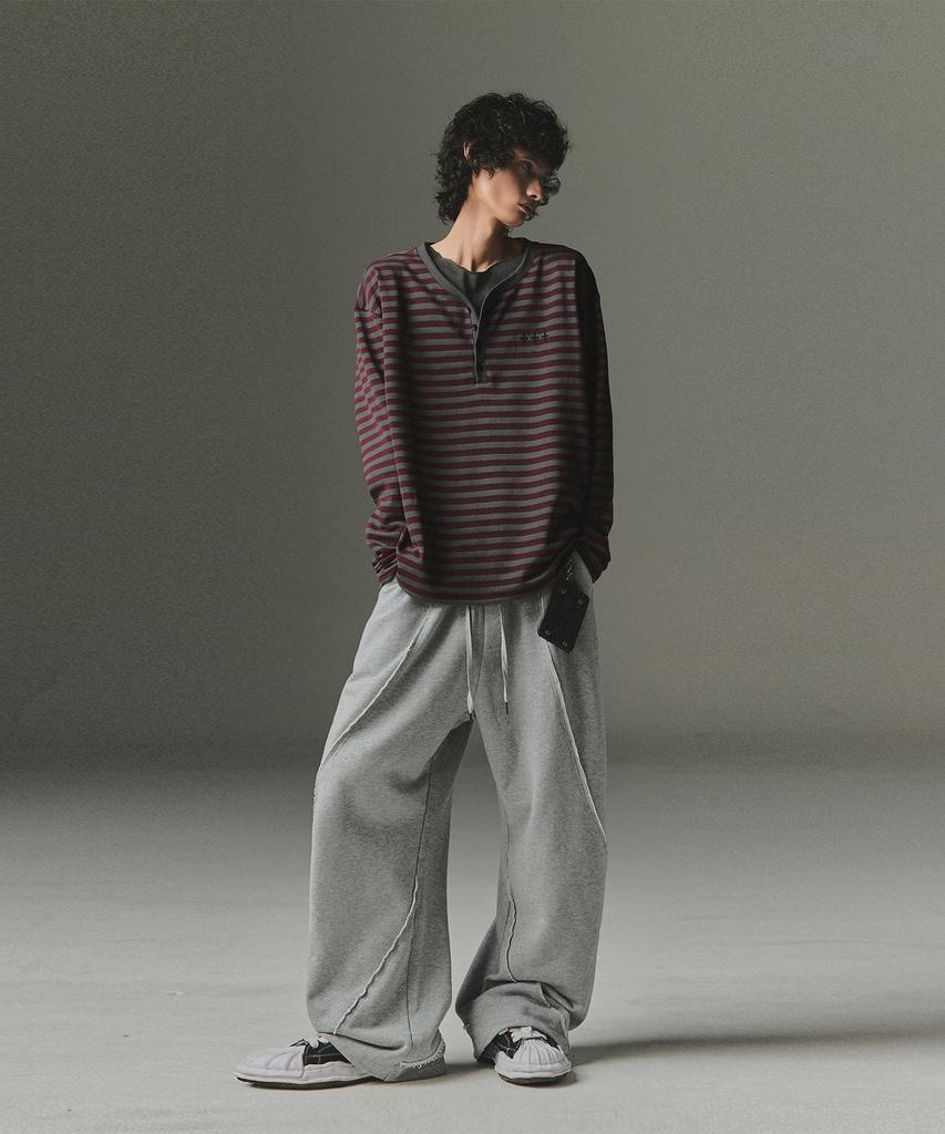NOT4NERD Cut Off Incision Sweat Pants - Gray