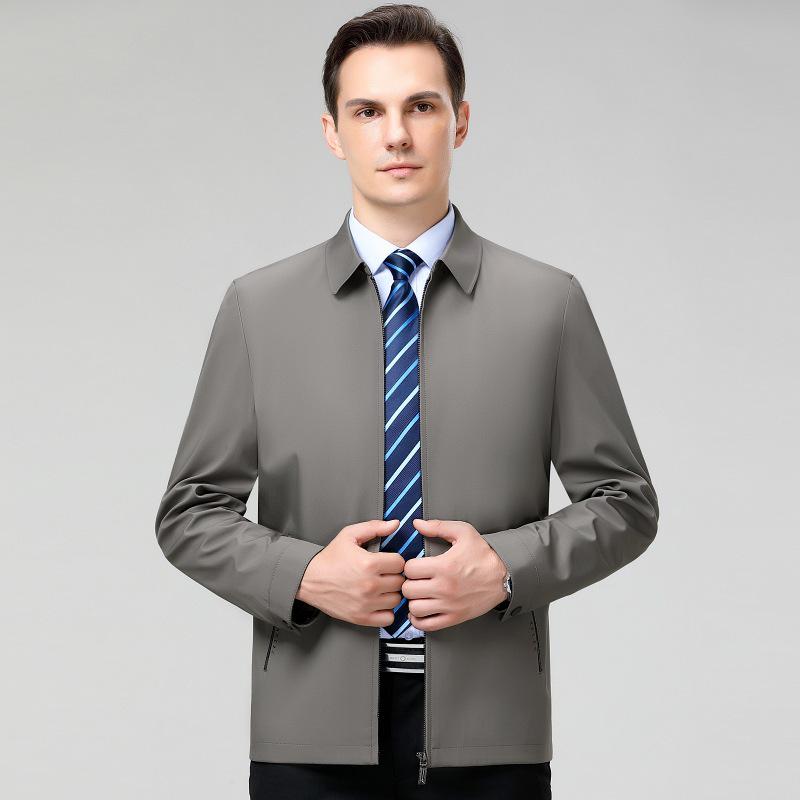 2024 Men's Spring Autumn Business Casual Jacket with Stand Collar