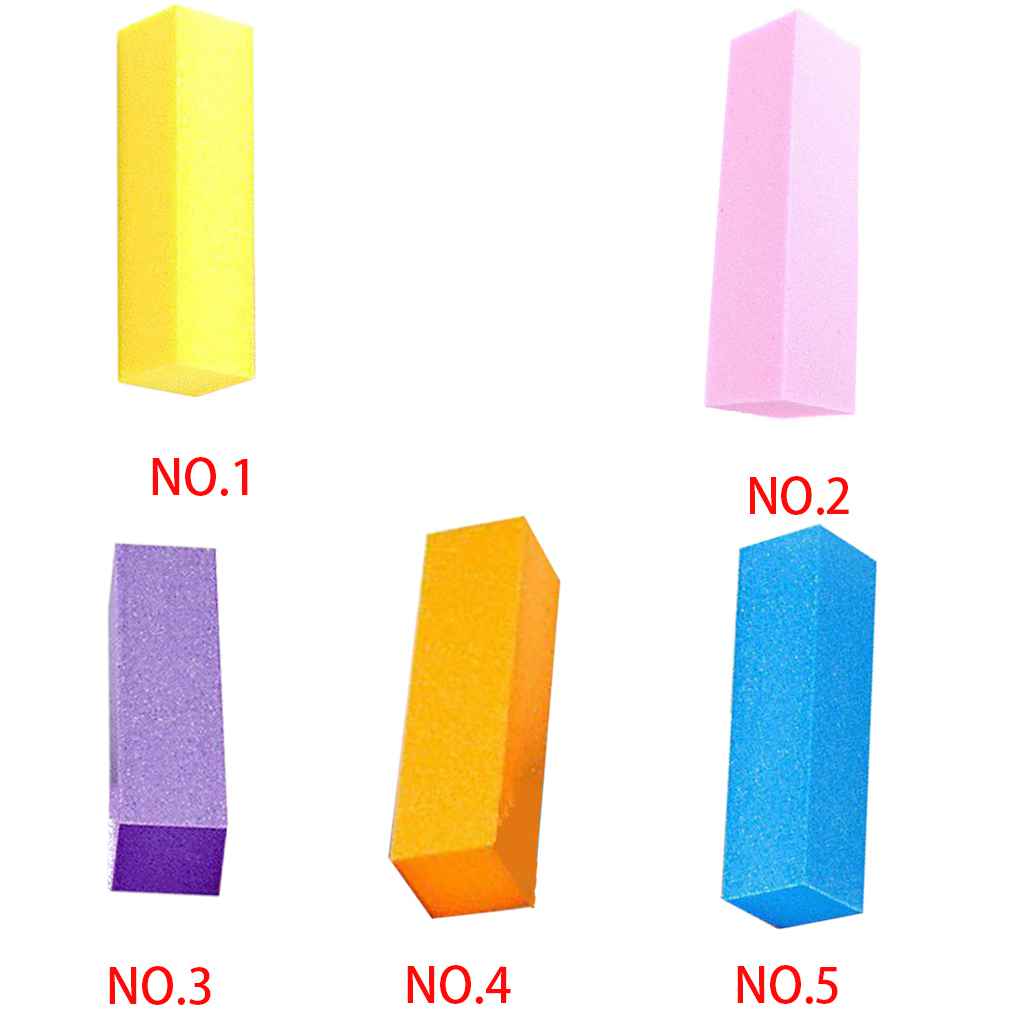 VÝPRODEJ 5 barev brusný papír Art Sanding Buffer Block Leštící pilník Manikúra