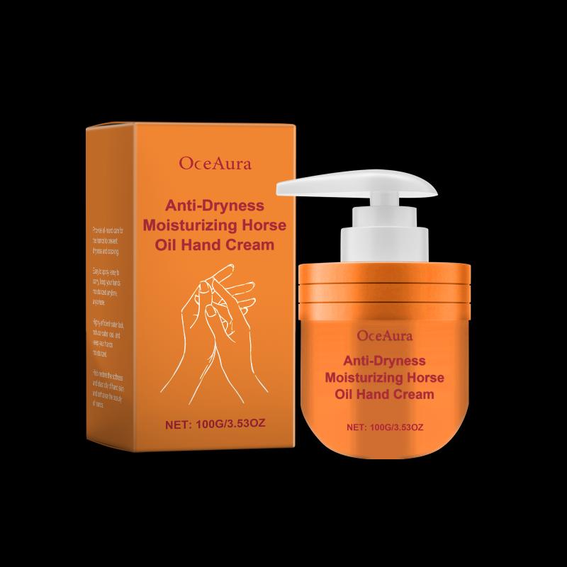 100G Horse Oil Hand Cream Nourish Dry Skin Moisturizing Soften Anti Cracked Repair Skin Barrier Fragrant Brighten Hand Care