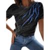 Damen Sommer T-Shirt Trend Druck Retro Mode Kurzarm T-Shirts Lässig Bedruckte Oberteile