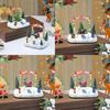 Resin Rotating Seesaw Music Box Snow Scene With Christmas Decor For Holiday Gifts And Ornament Display