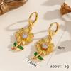 Leaves Flower Earrings for Women Trendy Vintage Ear Stud Wheat Unique Design Golden Color Girl Jewelry Gift