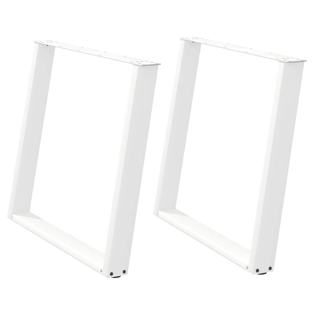 Vidxl Nogi Do Stołu Jadalnianego, 2 Szt., Białe, 90X(72-73) Cm, Stal