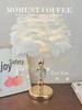 Nordic Gold Adjustable Feather Table Lamp - Stylish Bedside Decoration.